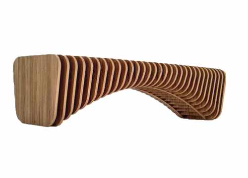 Photo du banc design, l'un des éléments de notre collection de mobilier.