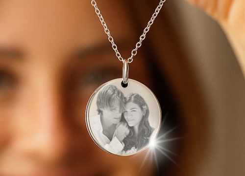 Gravure photo pendentif