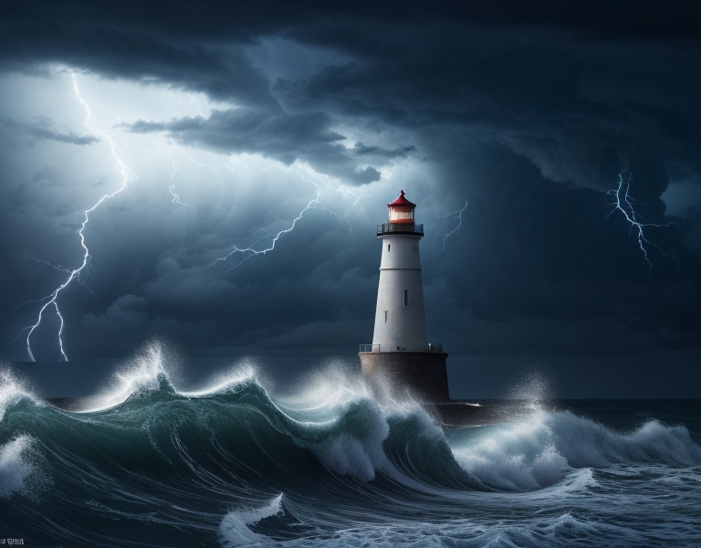 Un orage au dessus d'une route