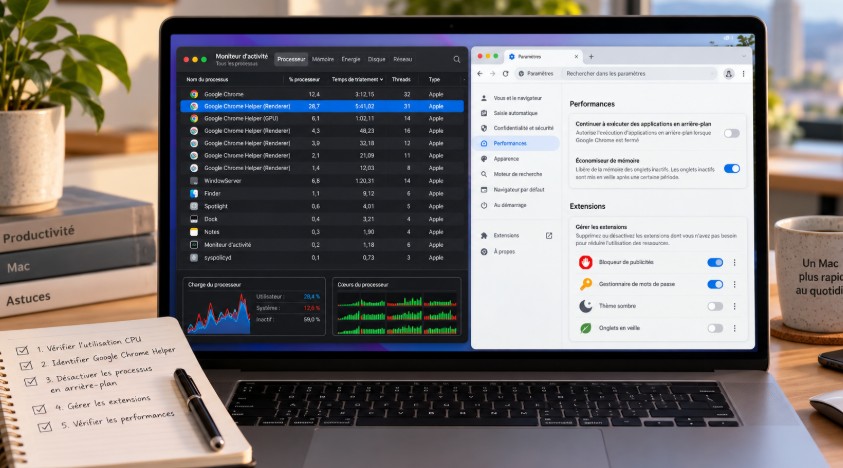 Limiter Google Chrome Helper sur Mac
