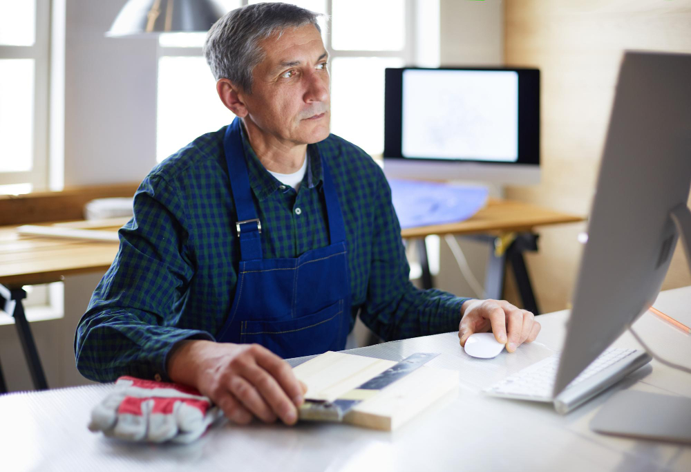 artisan consultant un ordinateur