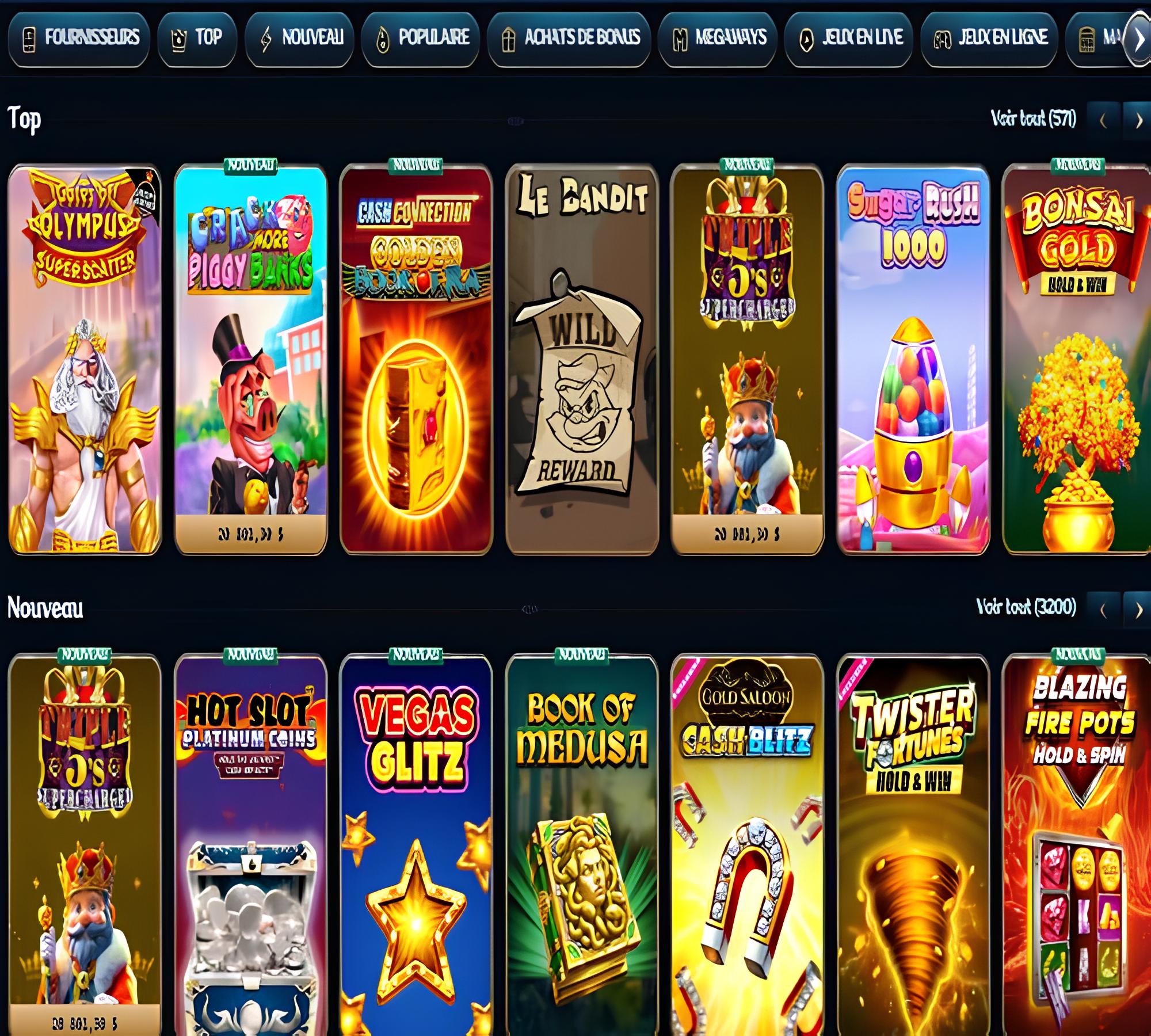  interfaces de casino en ligne