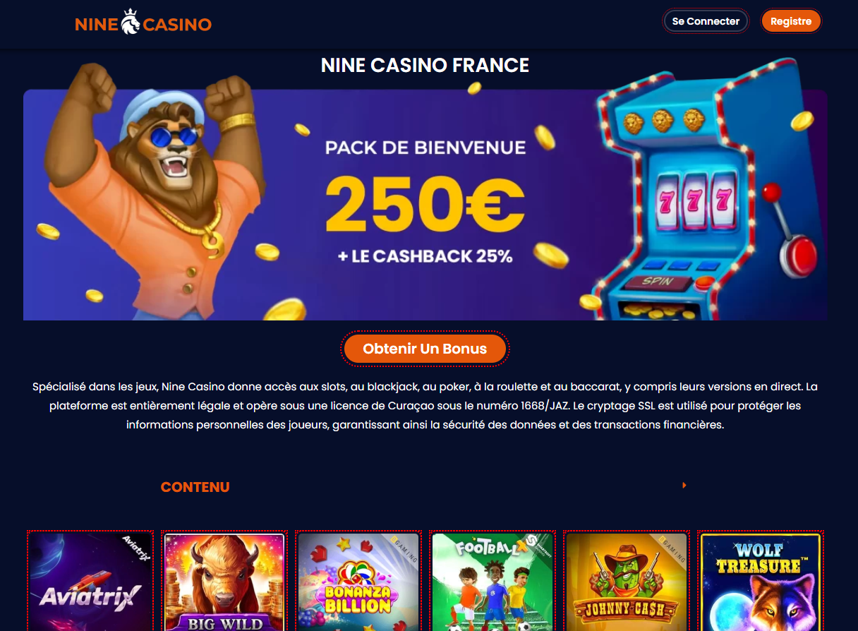 Nine Casino en France