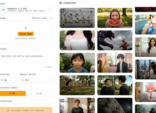 Image to Video AI generator interface