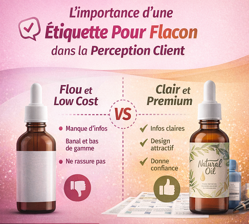 importance d'une étiquette pour flacon dans la perception client