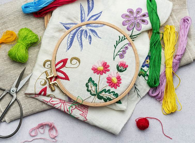 La broderie à l'aiguille