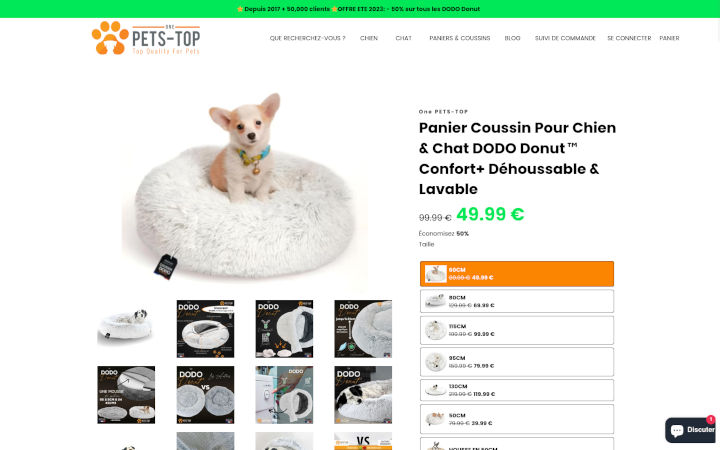 Le Panier Dodo Donut : Le Confort pour Votre Chien