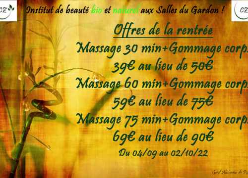 Offres institut de beauté massage