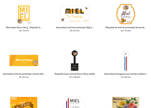 Ou faire imprimer des étiquettes pour pots de miel ?