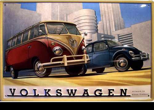 Plaque publicitaire pour déco automobile vintage