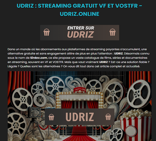 Udriz site officiel