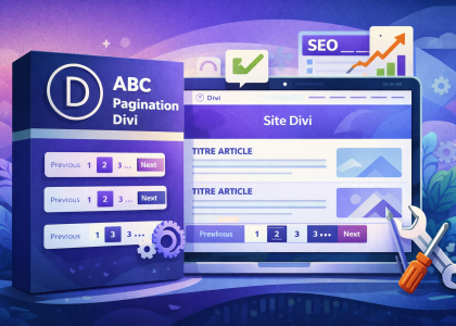 Plugin ABC Pagination Divi pour WordPress – amélioration de la navigation et pagination optimisée sur un site créé avec le thème Divi