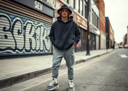 homme en chapeau bob tendance 