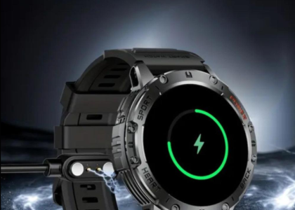 montre connectée homme bracelet noir montreactive