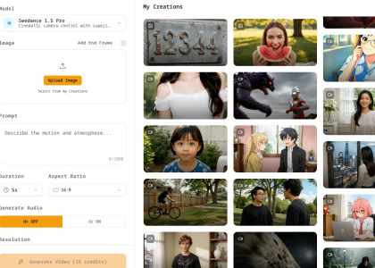 Image to Video AI generator interface