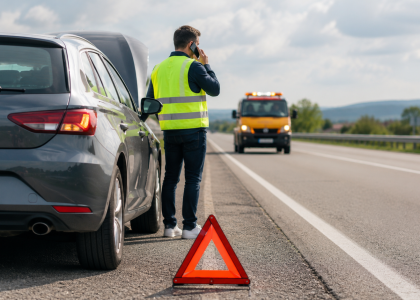 panne voiture sur la route