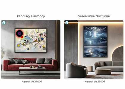 Tableaux déco de salon