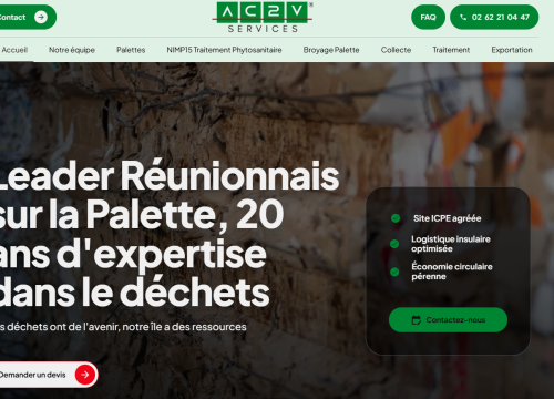 gestion de palettes et valorisation des déchets à Saint-Paul, Saint-Denis et Saint-Pierre
