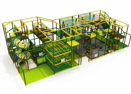 Structure de jeux tubulaire pour plaine de jeux