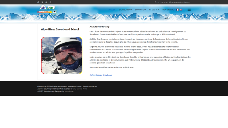 Air2Kite Boardercamp - Alpe dHuez Snowboard School