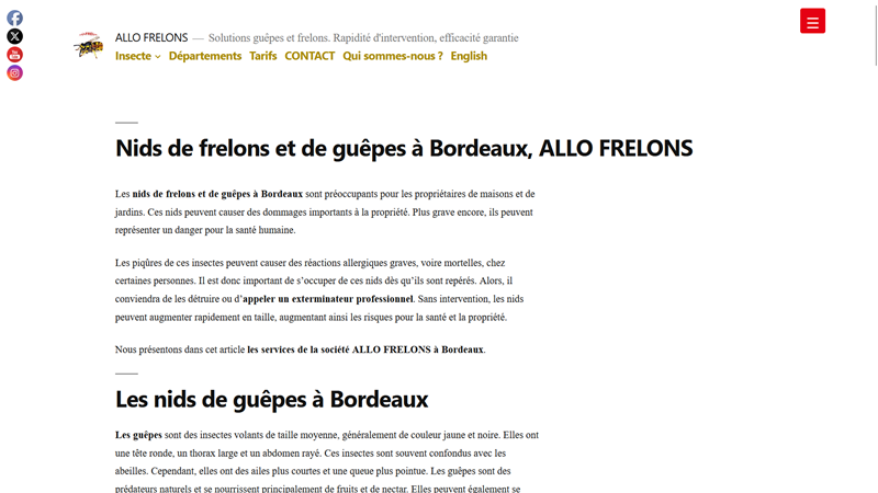 Allo Frelons bordeaux 