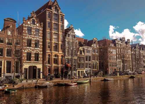 Le centre-ville d'Amsterdam