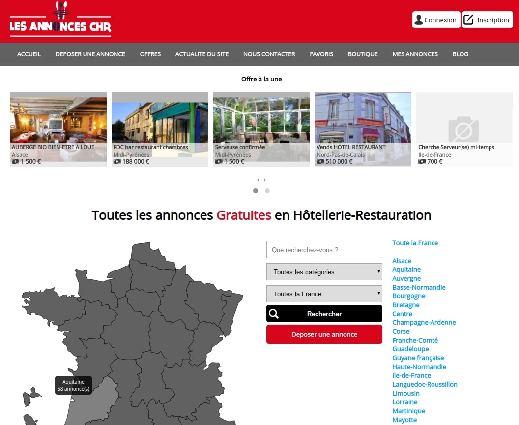 les annonces chr hôtellerie restauration