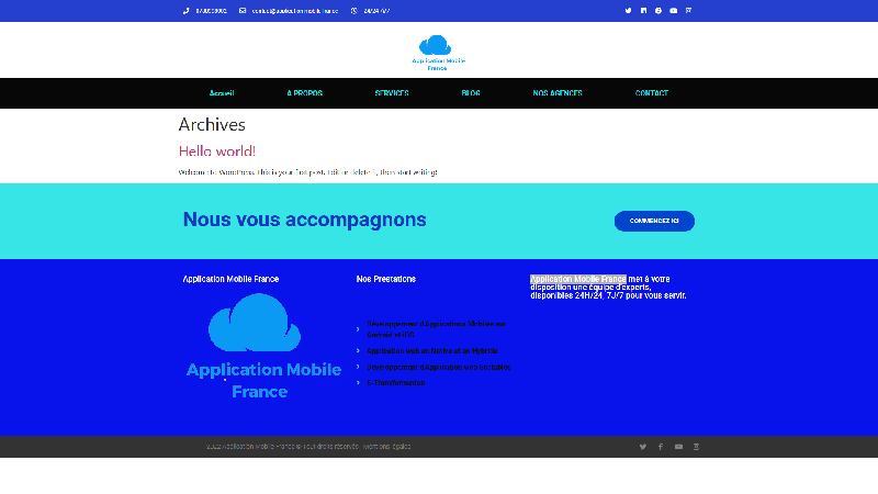 Application Mobile France - Création de site internet Wix