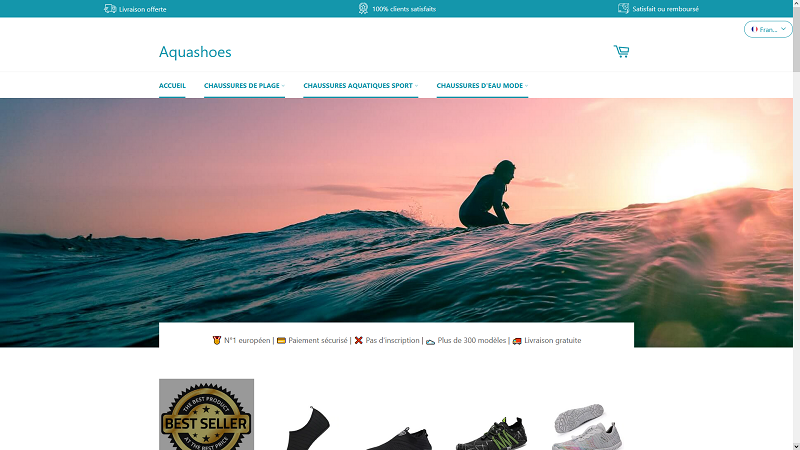 Aquashoes - Leader français de la chaussure d'eau