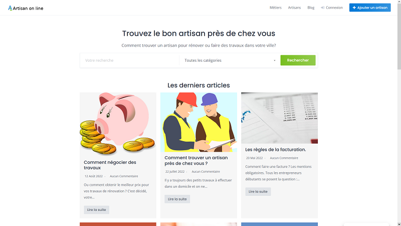 Artisan online - Trouvez l'artisan près de chez vous