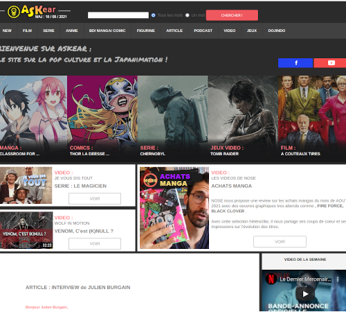 ASKEAR - Manga, Serie, Film, Jeux video