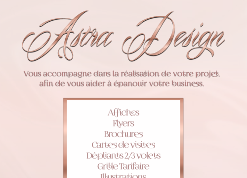 Astra Design, Réalisation et conceptions graphiques