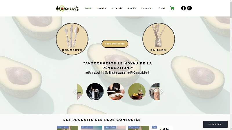 Avocouverts : Pailles et couverts biodégradables en noyau d'avocat 