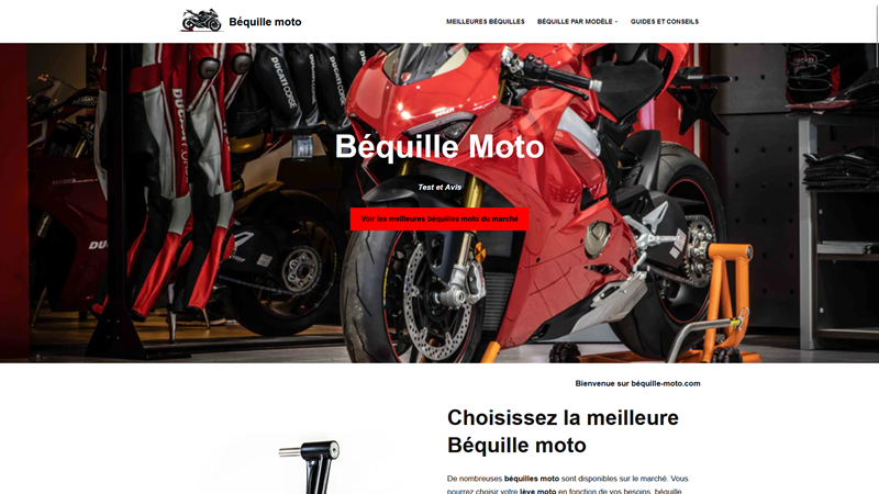 Béquille moto