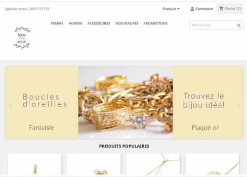 Cette image présente des bijoux plaqués or.