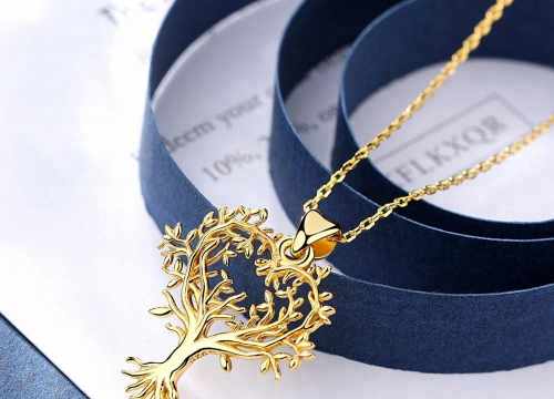 pendentif arbre de vie plaqué or