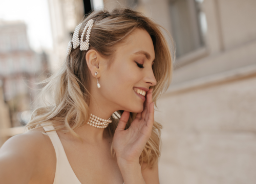 Boucle d'oreille perle