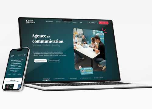 Site internet de l'agence de communication a vannes et Rennes Breizh tandem