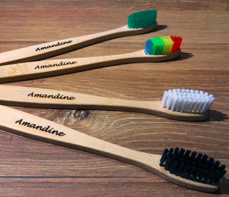 lots de 4 brosses à dents en bambou