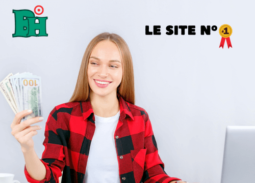 Illustration du site Bucks Hunter offrant des opportunités pour gagner de l'argent en ligne.