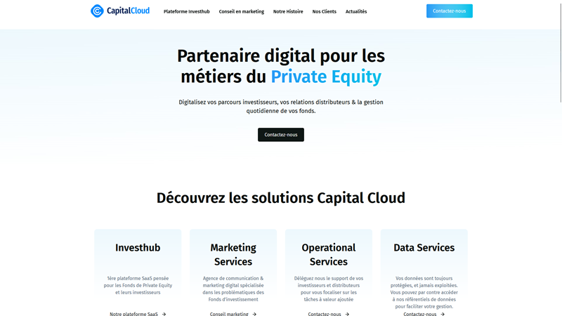 Capital Cloud - Partenaire digital du Private Equity