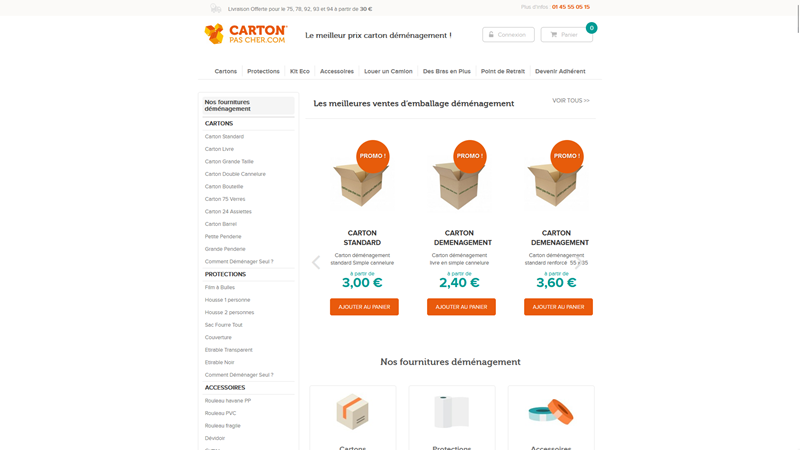 Carton pas cher