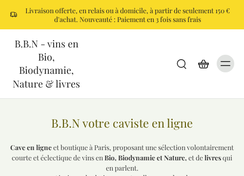 vignette Cave à vin Paris - B.B.N Vins Natures (Atelier