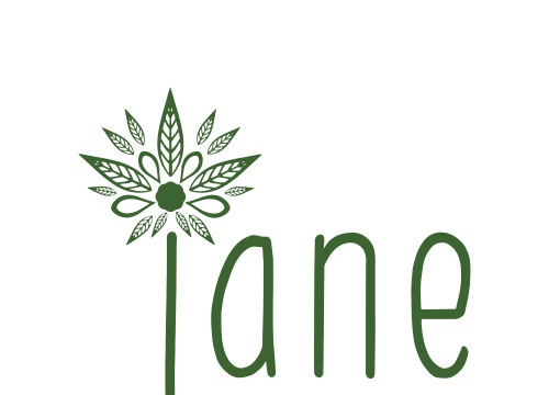 logo Jane Hemp House avec fleur sur le j