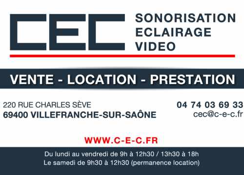 CEC SONORISATION Location Prestation Vente Sonorisation Eclairage Vidéo Effets spéciaux 