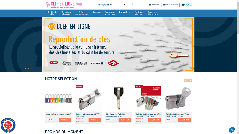 Clef en ligne