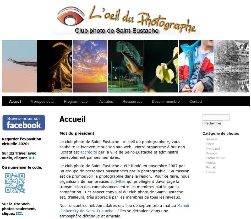 Logo de L'oeil du photographe, le club photo de Saint-Eustache
