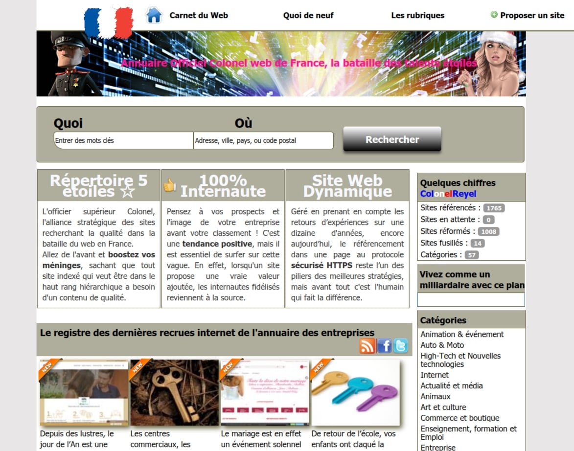 Coonelreyel.fr Annuaire généraliste de sites Web