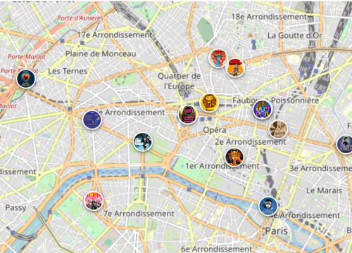 Carte des comédies musicales parisiennes