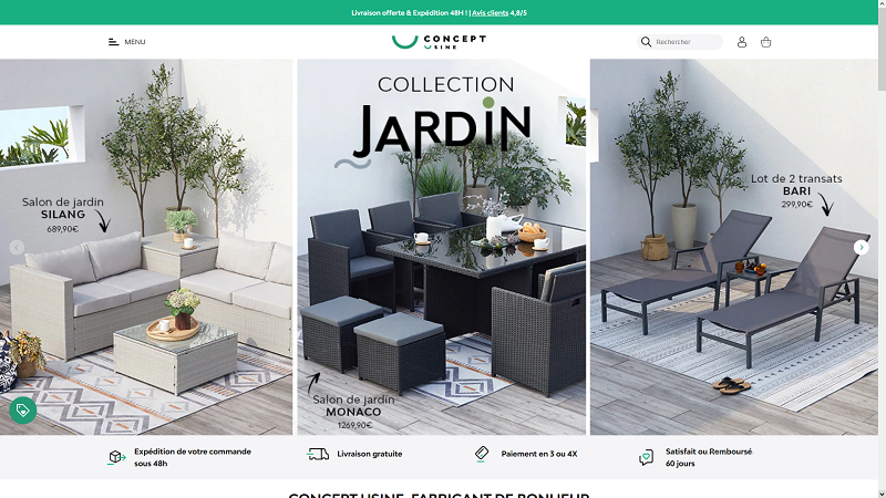 Concept-Usine, expert ameublement intérieur/extérieur